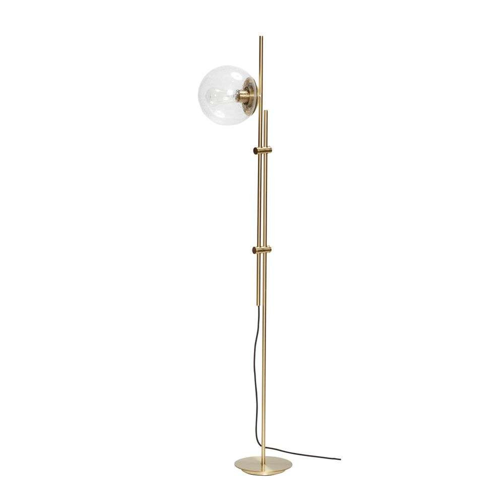 Hübsch – Bubble Gulvlampe Clear/Brass