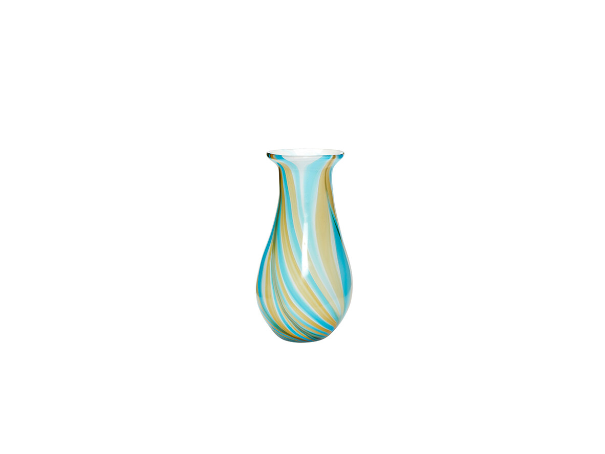 Bilde av Hübsch - Kaleido Vase Blue/yellow Hübsch