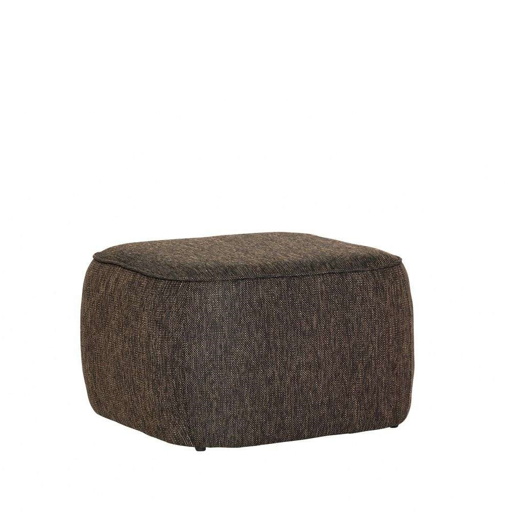 Hübsch – Cube Pouf Dark Brown