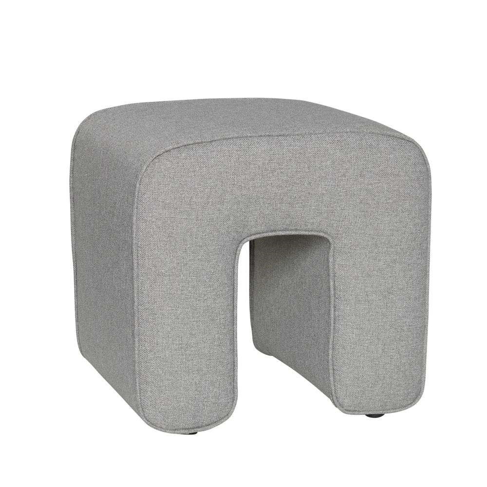 Hübsch – Sculpture Pouf Dark Grey