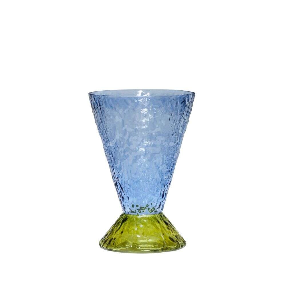 Bilde av Hübsch - Abyss Vase Light Blue/olive