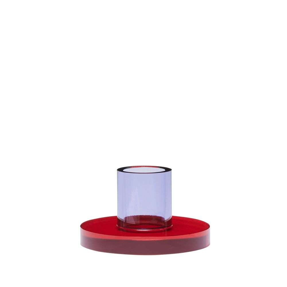 Hübsch – Astra Candleholder Small Red/Purple