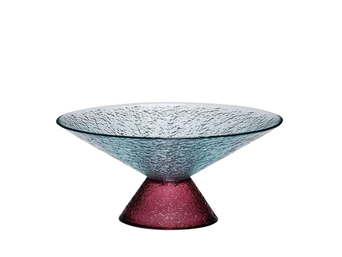 Bilde av Hübsch - Bonbon Glass Bowl Large Blue/red Hübsch