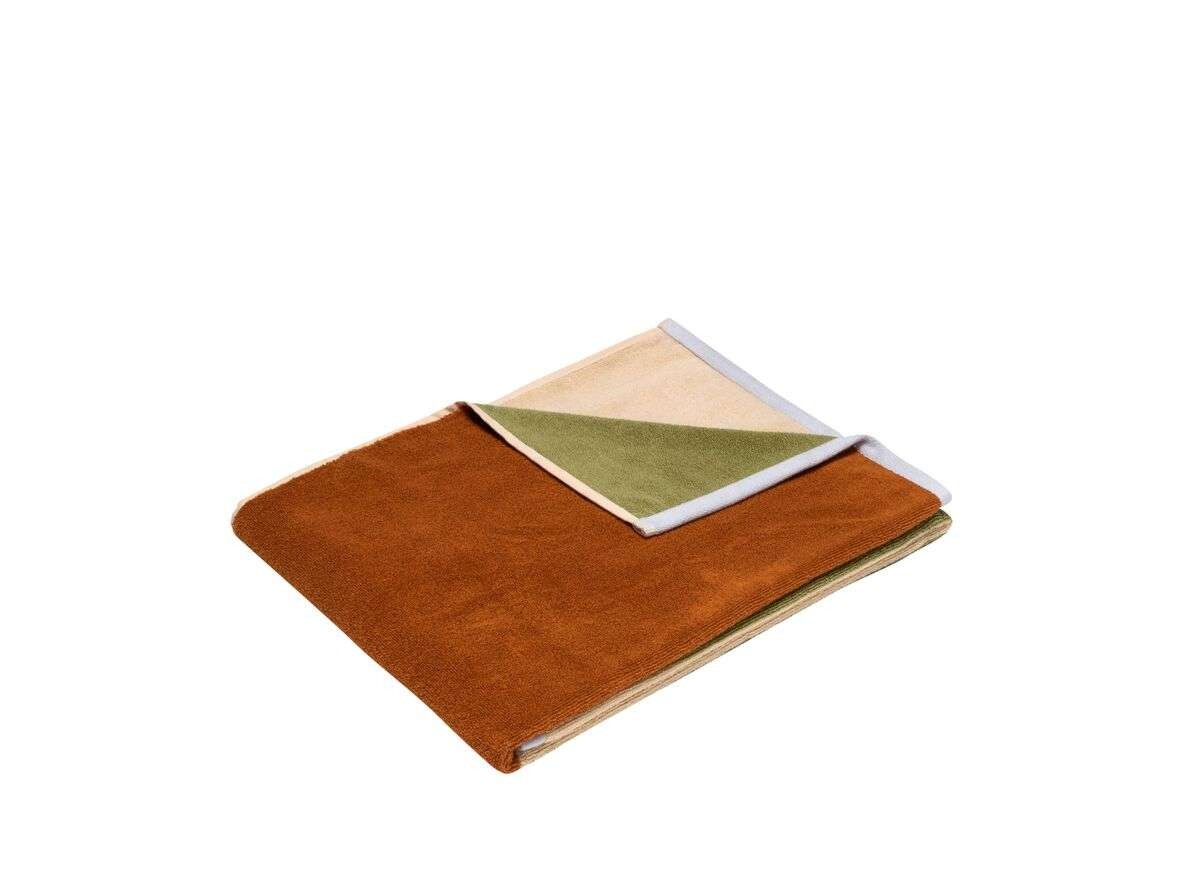 Hübsch – Block Towel Large Brown/Multicolour Hübsch