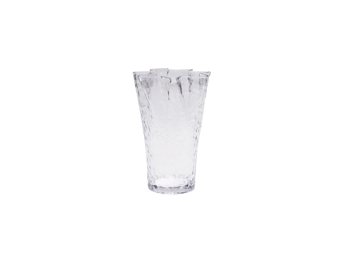 Hübsch – Ruffle Vase Clear Hübsch