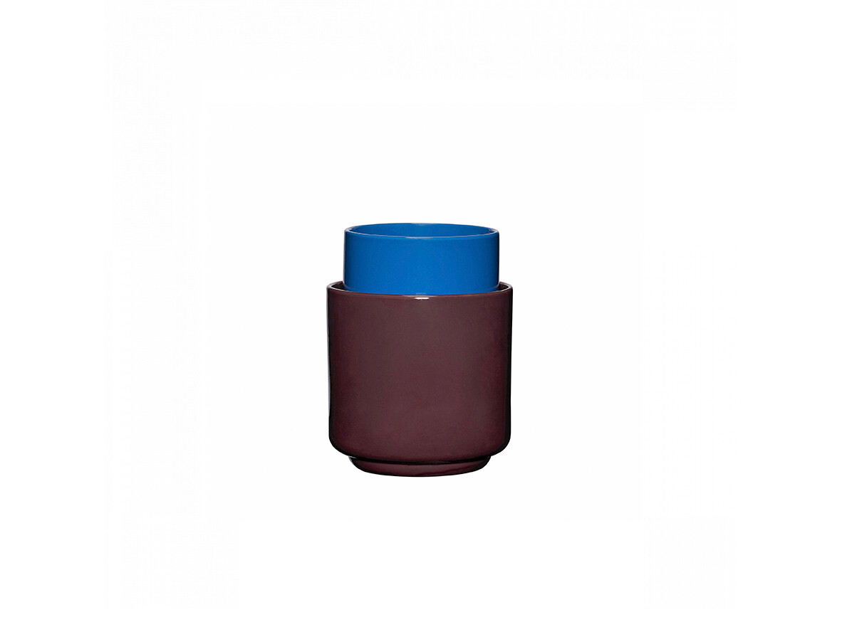 Hübsch – Deux Pots 2 pcs. Red Brown/Blue