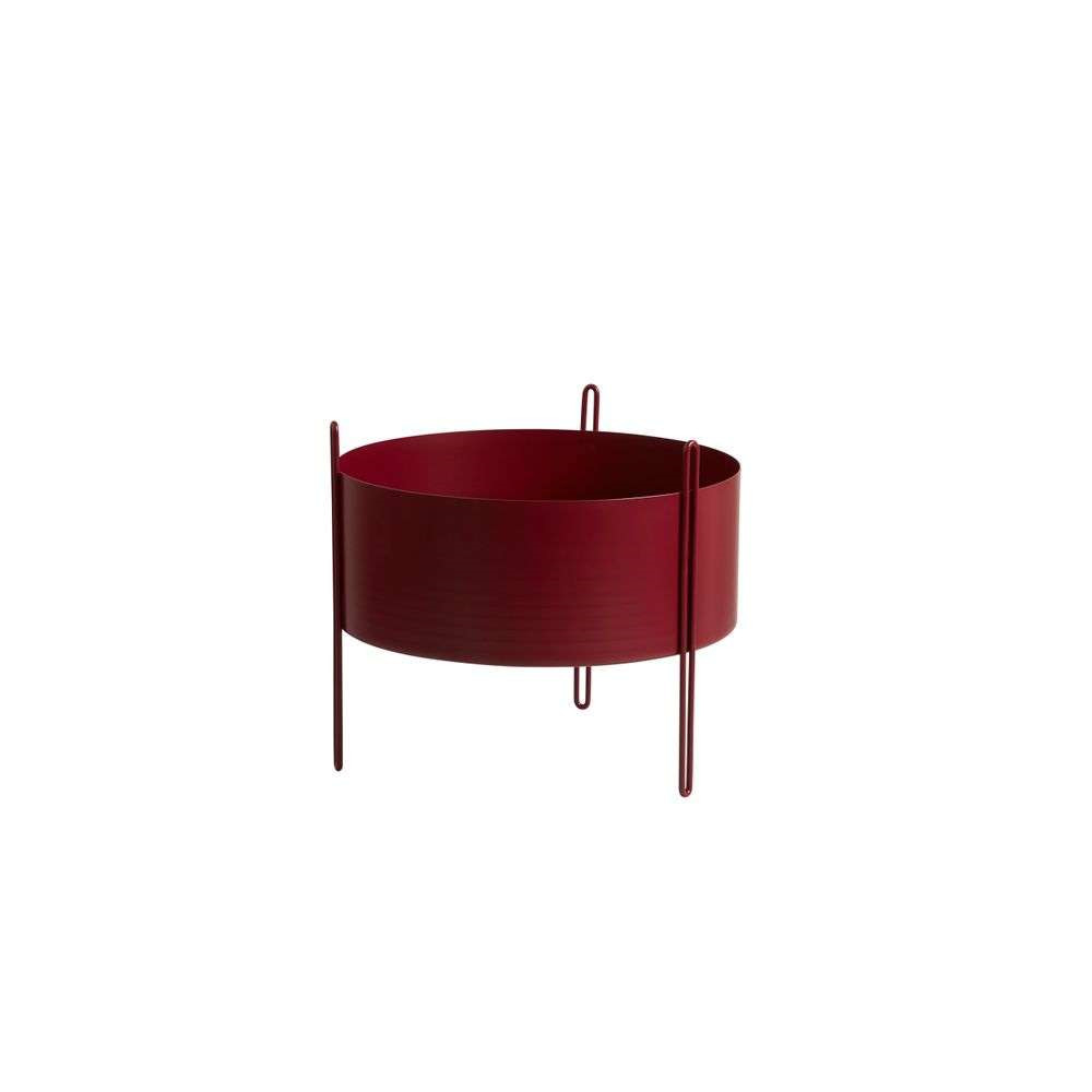 Woud Pidestall Planter Medium Red