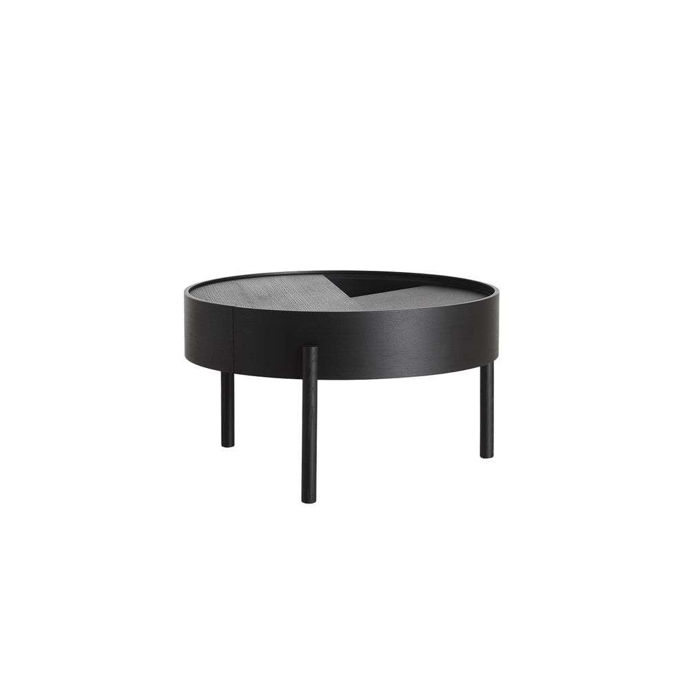 Woud – Arc Coffee Table Ø66 Black Ash