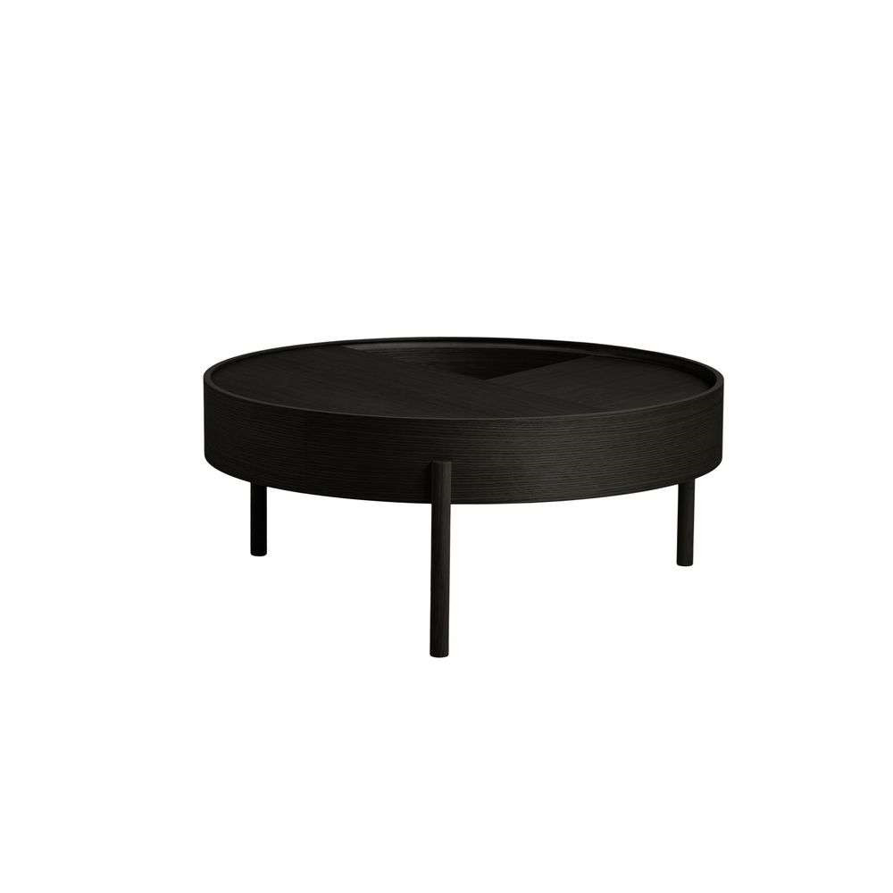 Woud – Arc Coffee Table Ø89 Black Ash Woud