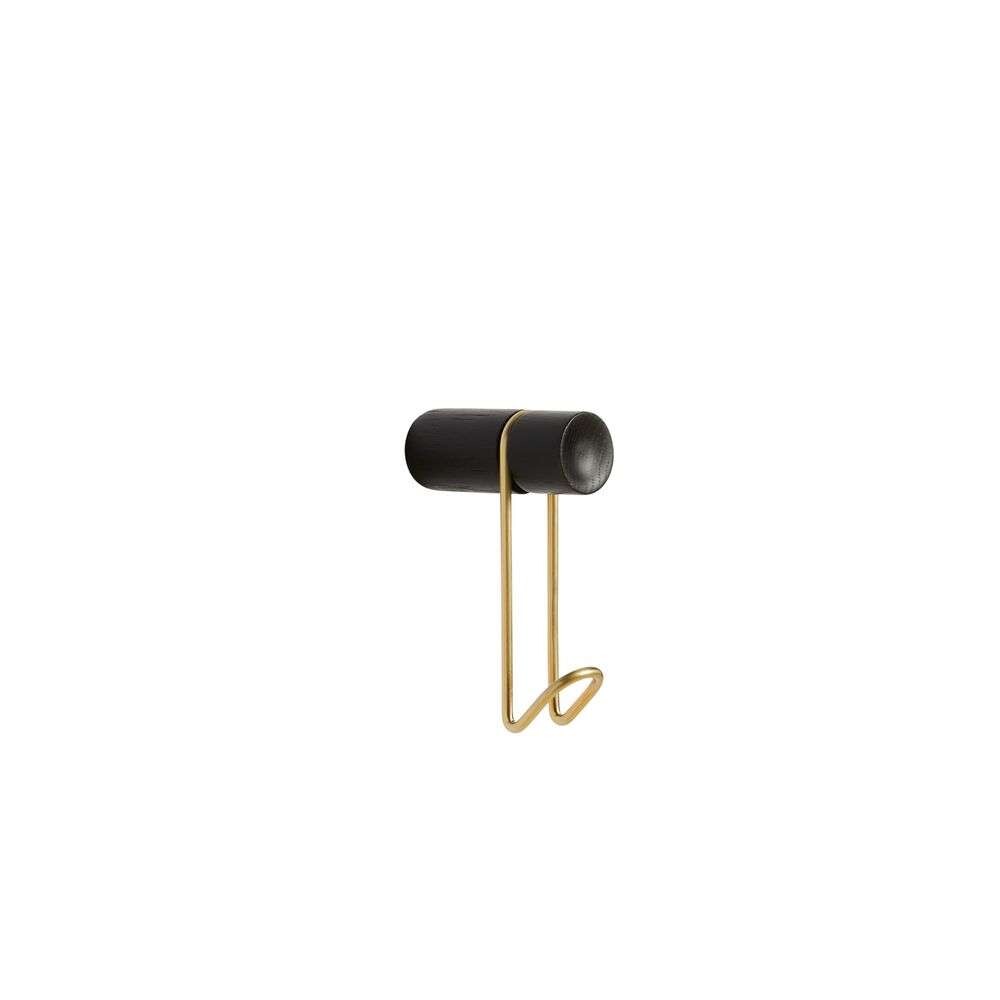 Woud – Around Wall Hanger Small Black/Oak/Brass