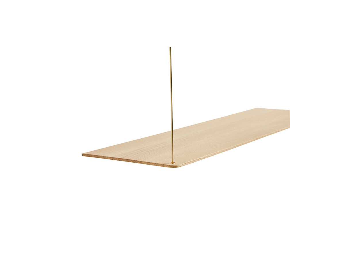 Woud – Stedge Add-on Shelf L80 White Oak/Brass Woud