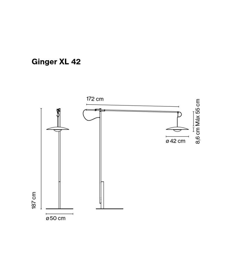 Ginger Xl 42 Gulvlampe Oak Marset