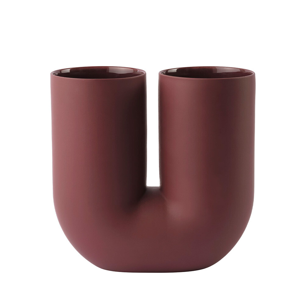 Muuto – Kink Vase H26,3 Deep Röd