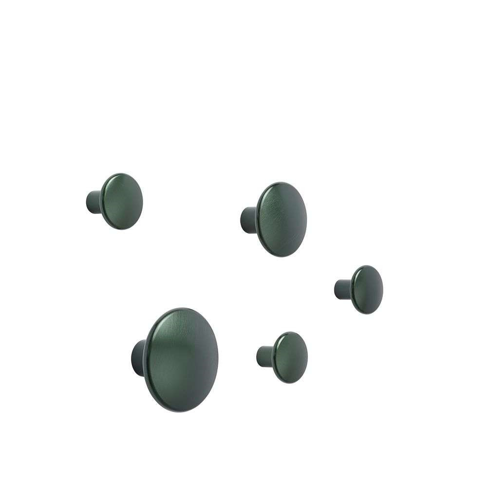 Muuto Dots Metal Set Of 5 Dark Green