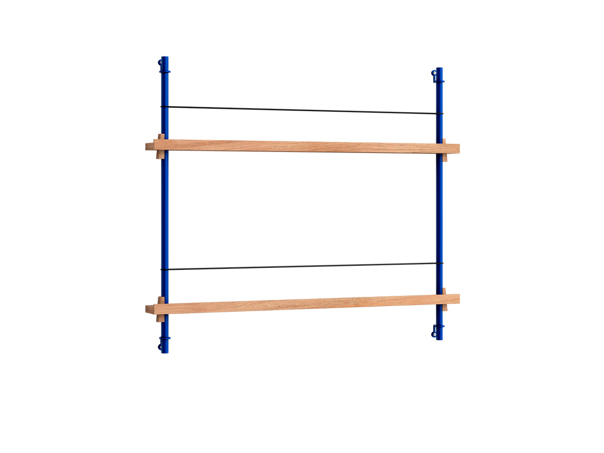 Moebe - Magazine Shelving Oak/Deep Blue