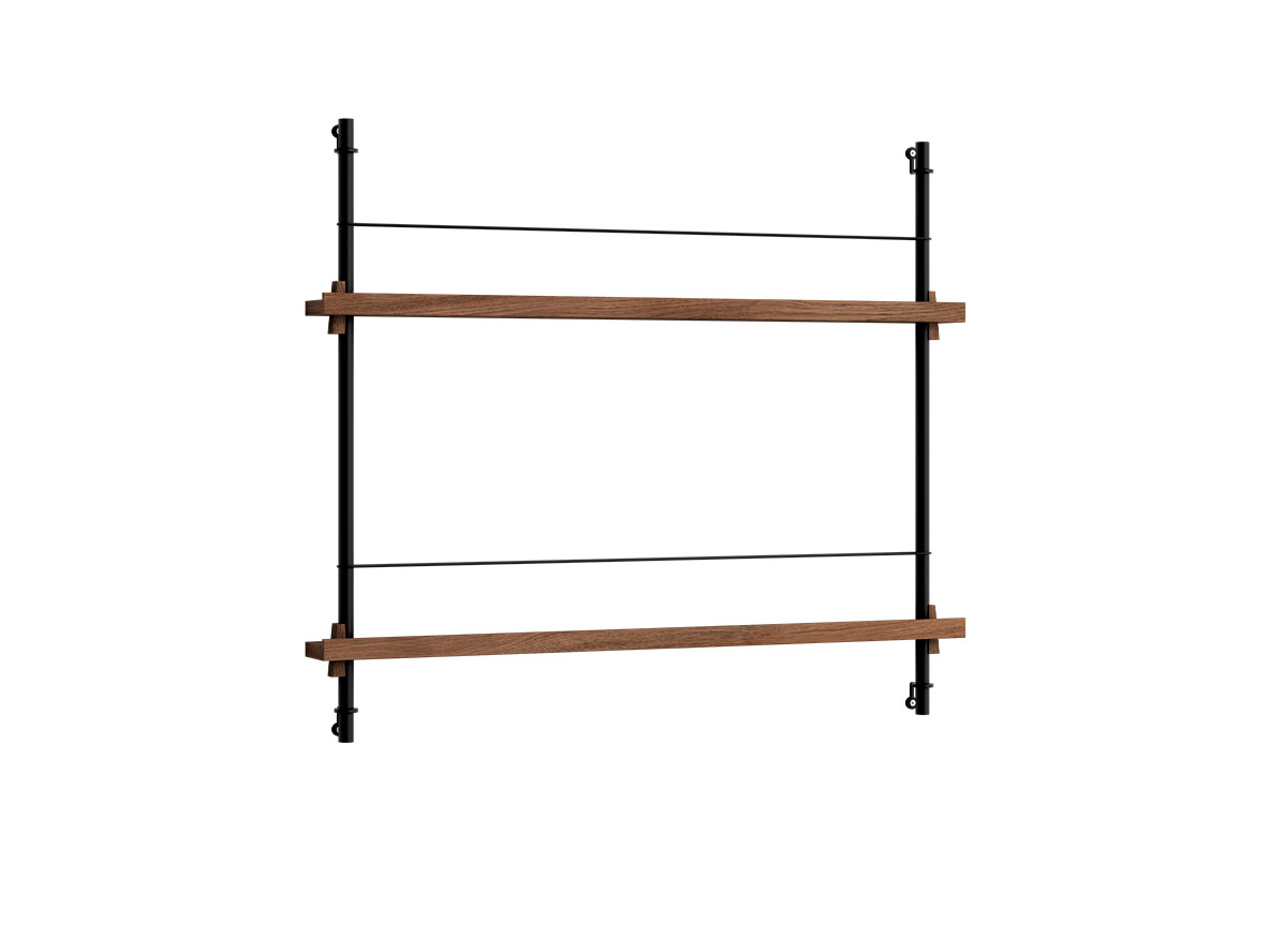 Moebe – Magazine Shelving Smoked Oak/Black