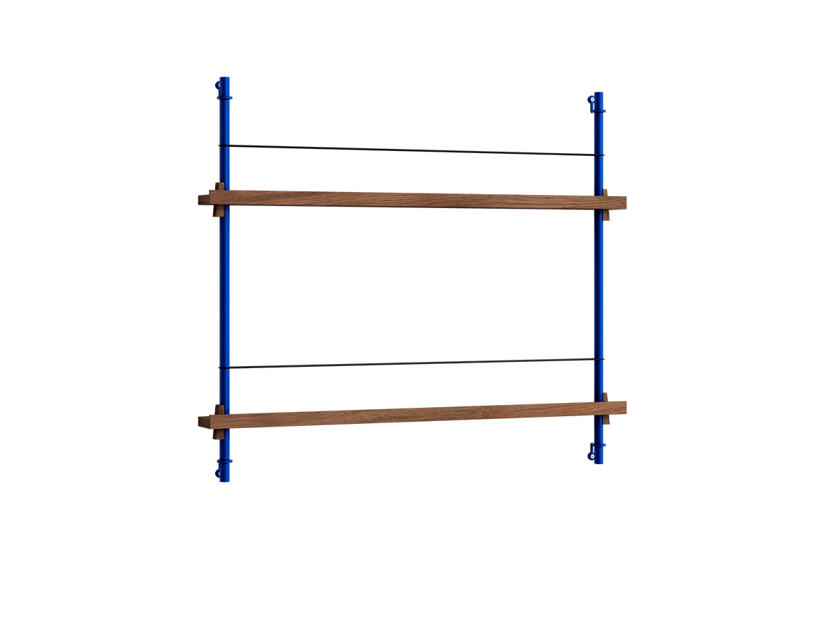 Moebe – Magazine Shelving Smoked Oak/Deep Blue Moebe