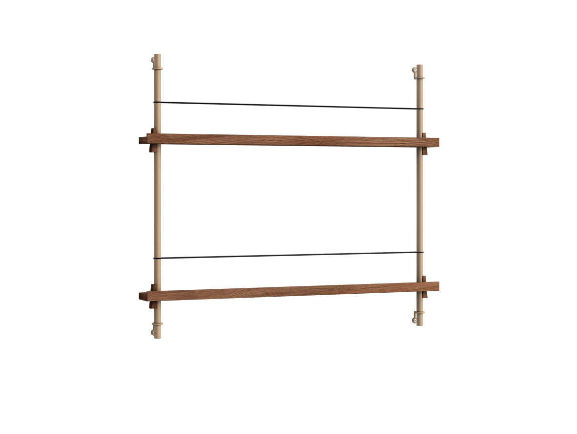 Moebe – Magazine Shelving Smoked Oak/Warm Grey