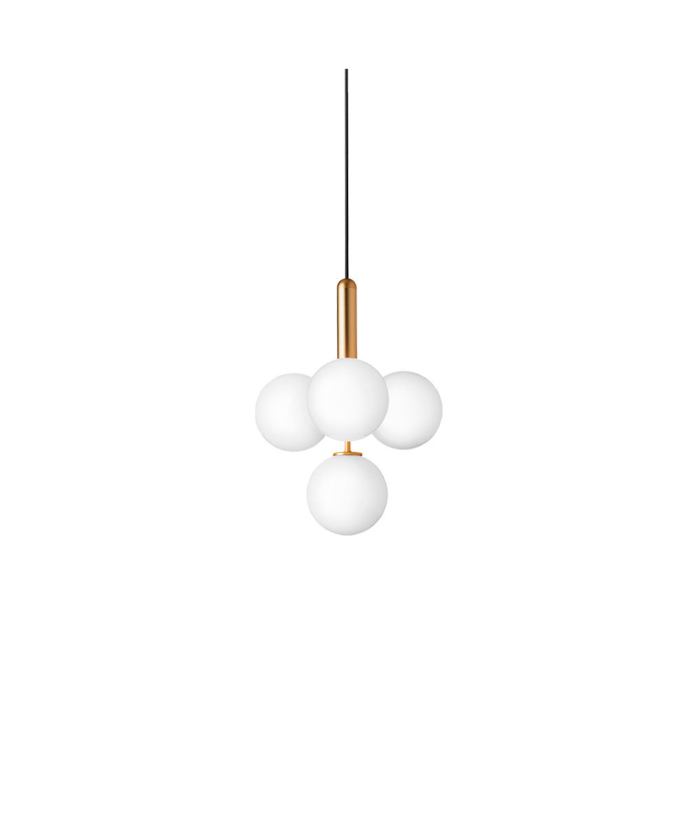 Nuura – Miira 4 Ljuskrona Brass/Opal White