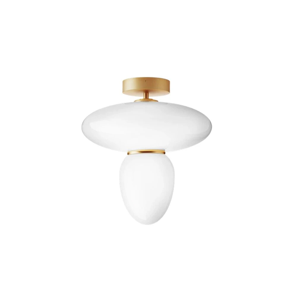 Nuura Rizzatto 42 Loftlampe Opal/Satin Brass