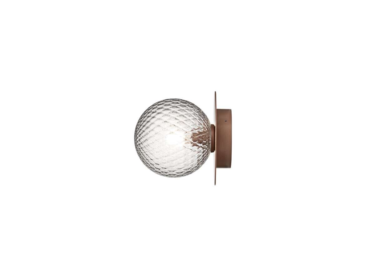 Nuura - Liila 1 Utendørs Vegglampe Dark Bronze/Optic Clear Nuura