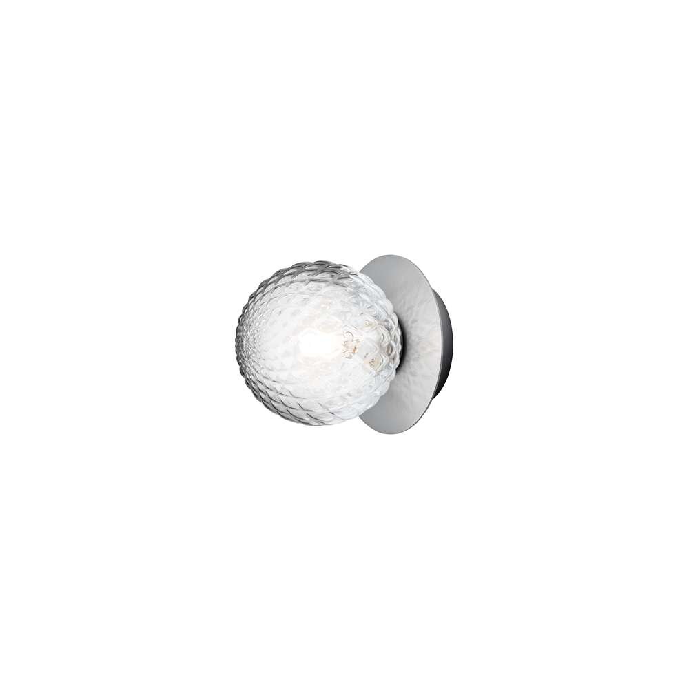 Bilde av Nuura - Liila 1 Small Vegg-/taklampe Ip44 Light Silver/optic Clear Nuura