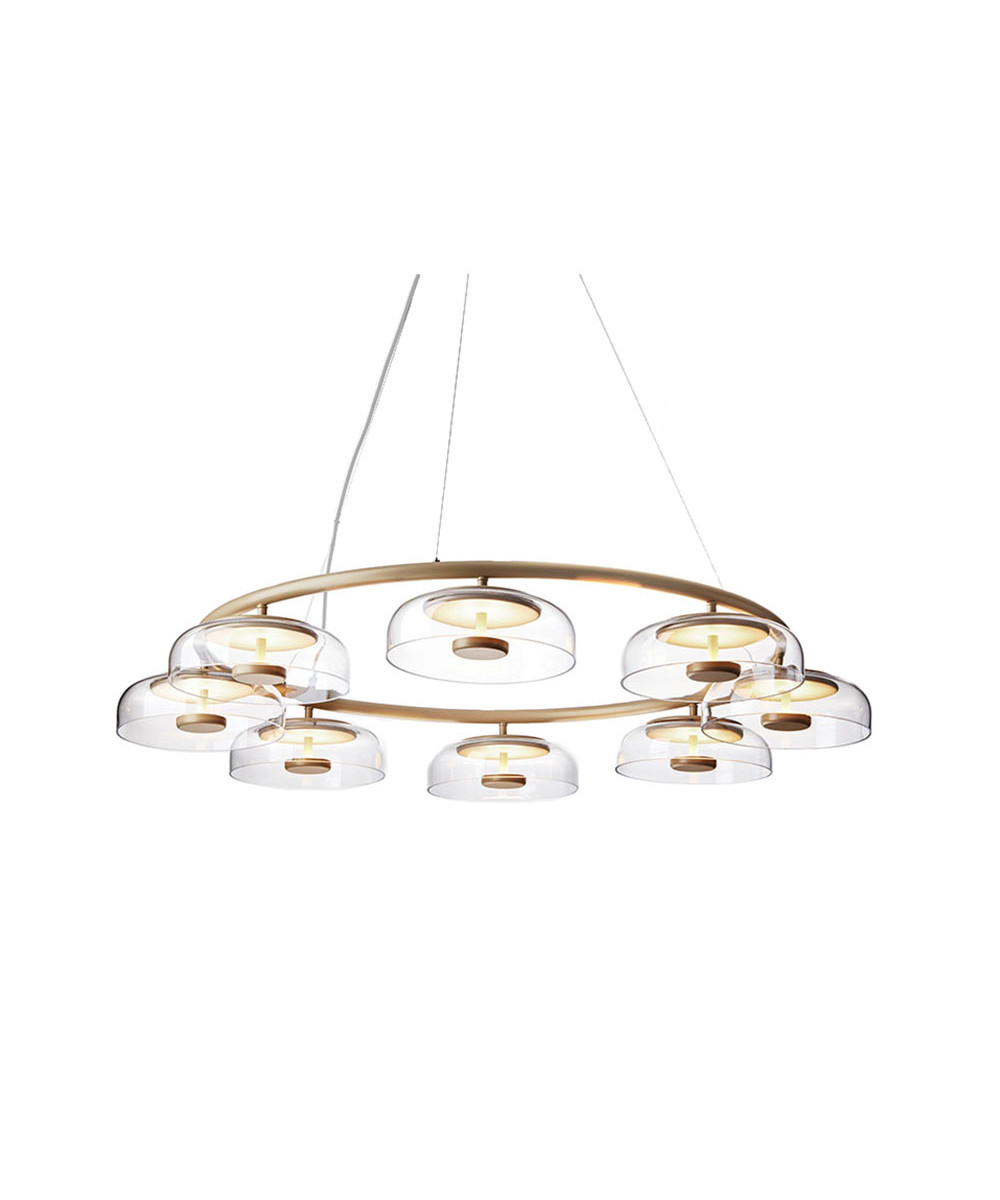 Nuura – Blossi 8 Lysekrone Nordic Gold/Clear