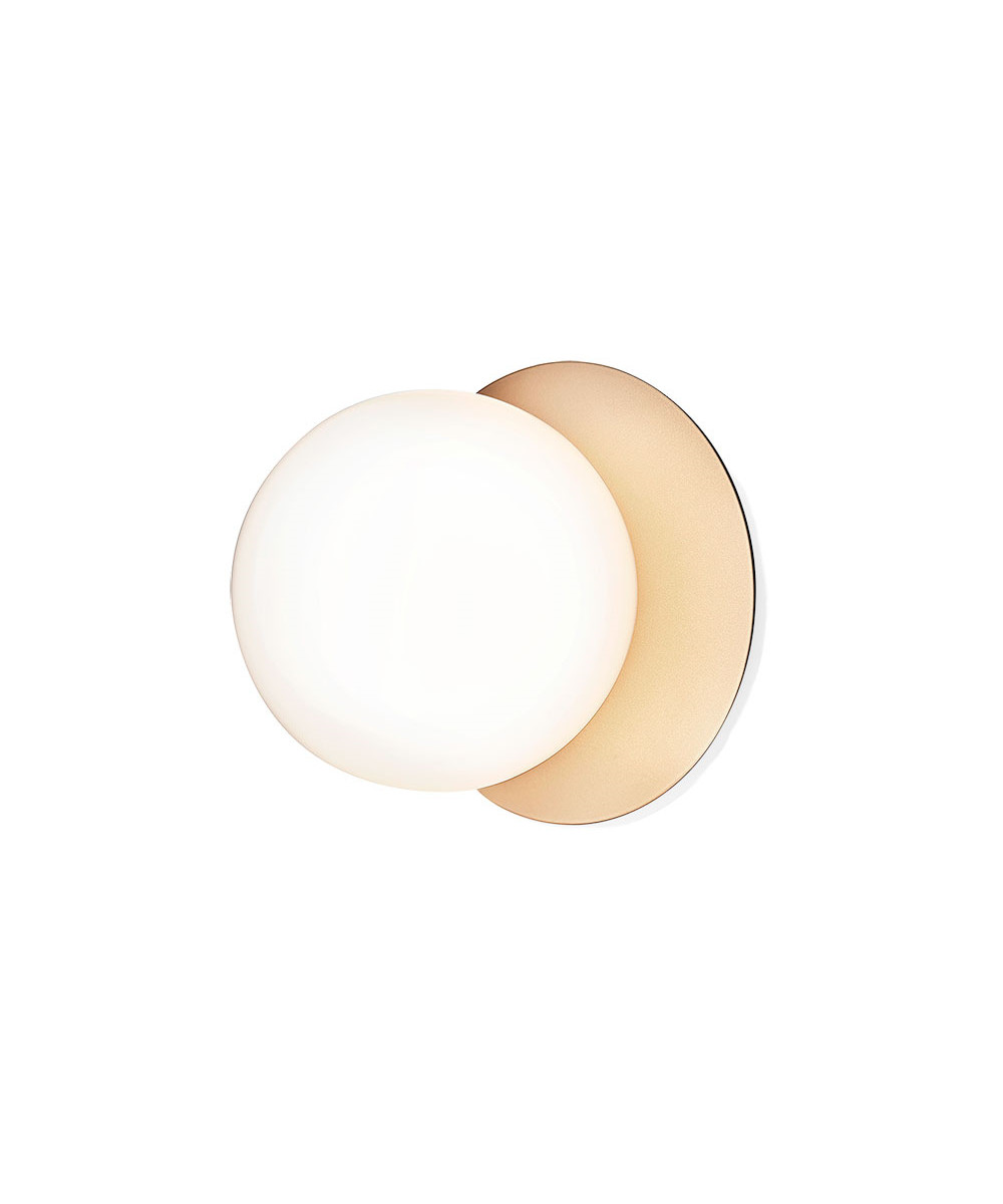 Nuura – Liila 1 Vägglampa/Plafond Nordic Gold/Opal White