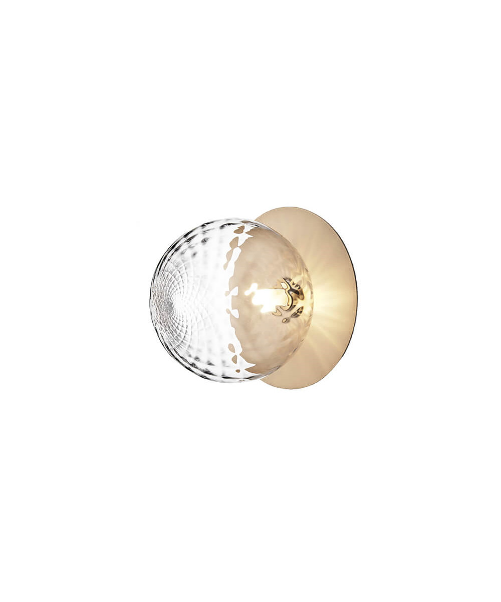 Nuura – Liila 1 Large Vägglampa/Taklampa IP44 Nordic Gold/Optic Clear