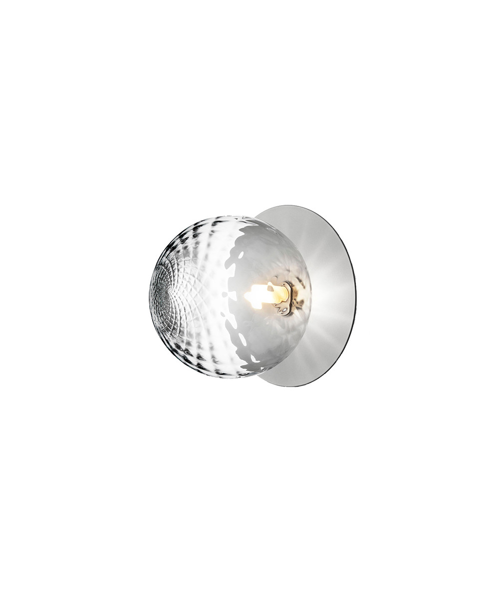 Nuura Liila 1 Large Væglampe/Loftlampe Light Silver/Optic Clear