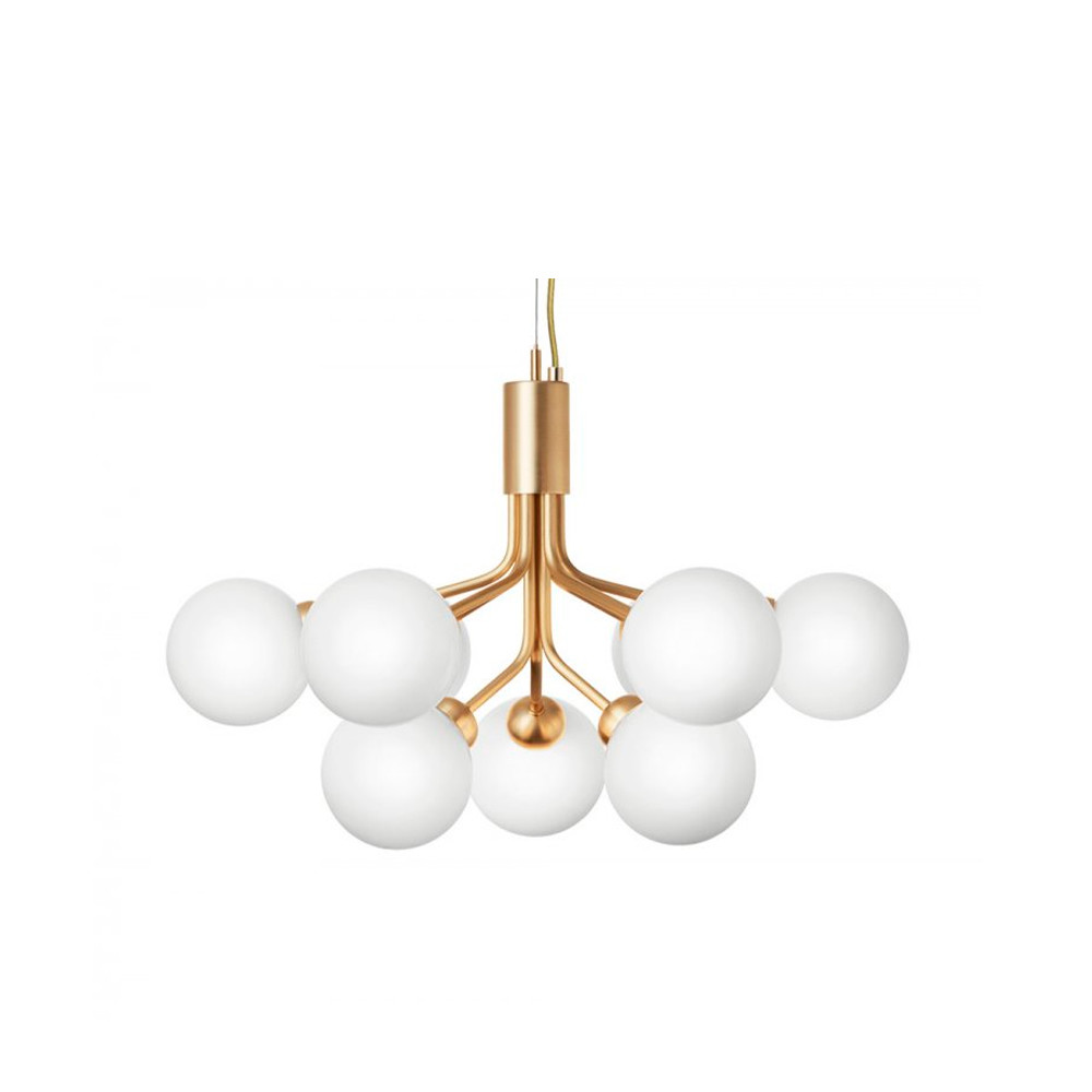 Nuura – Apiales 9 Ljuskrona Brushed Brass/Opal White