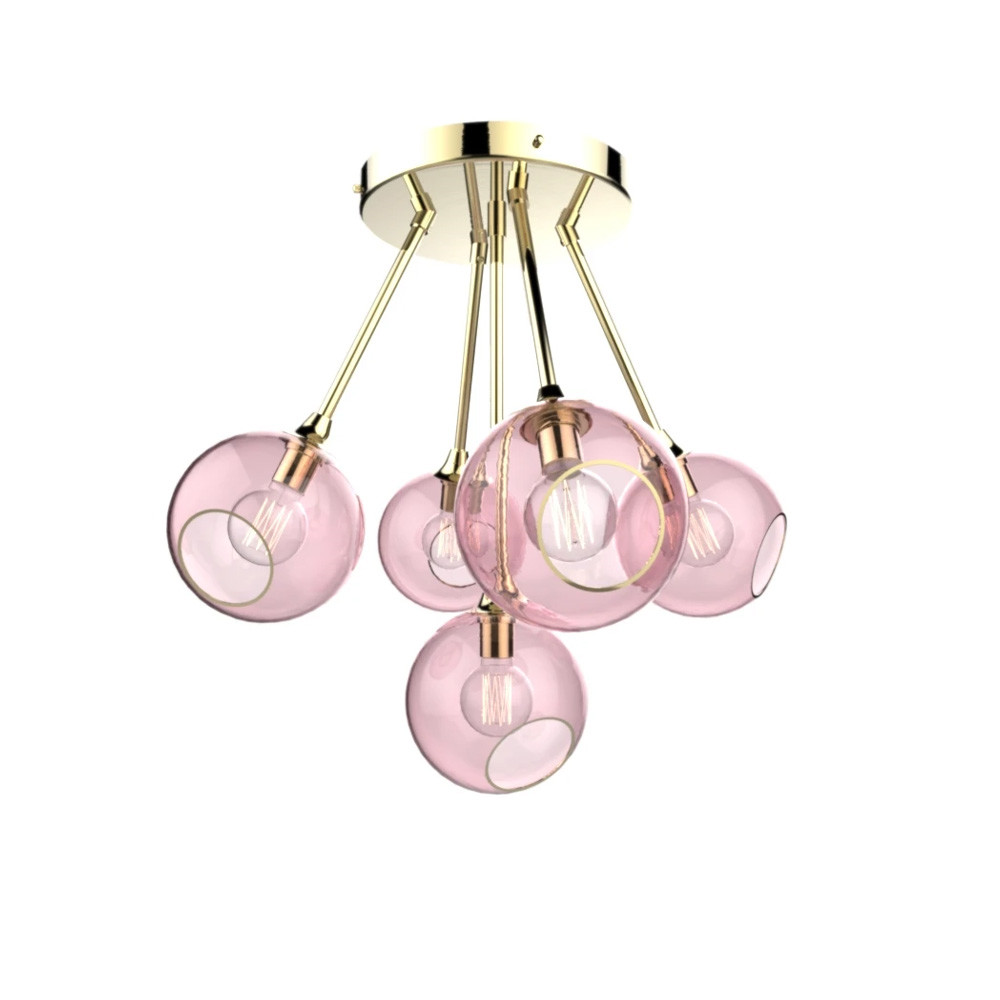 Design By Us – Ballroom Molecule Taklampa Brass/Rose