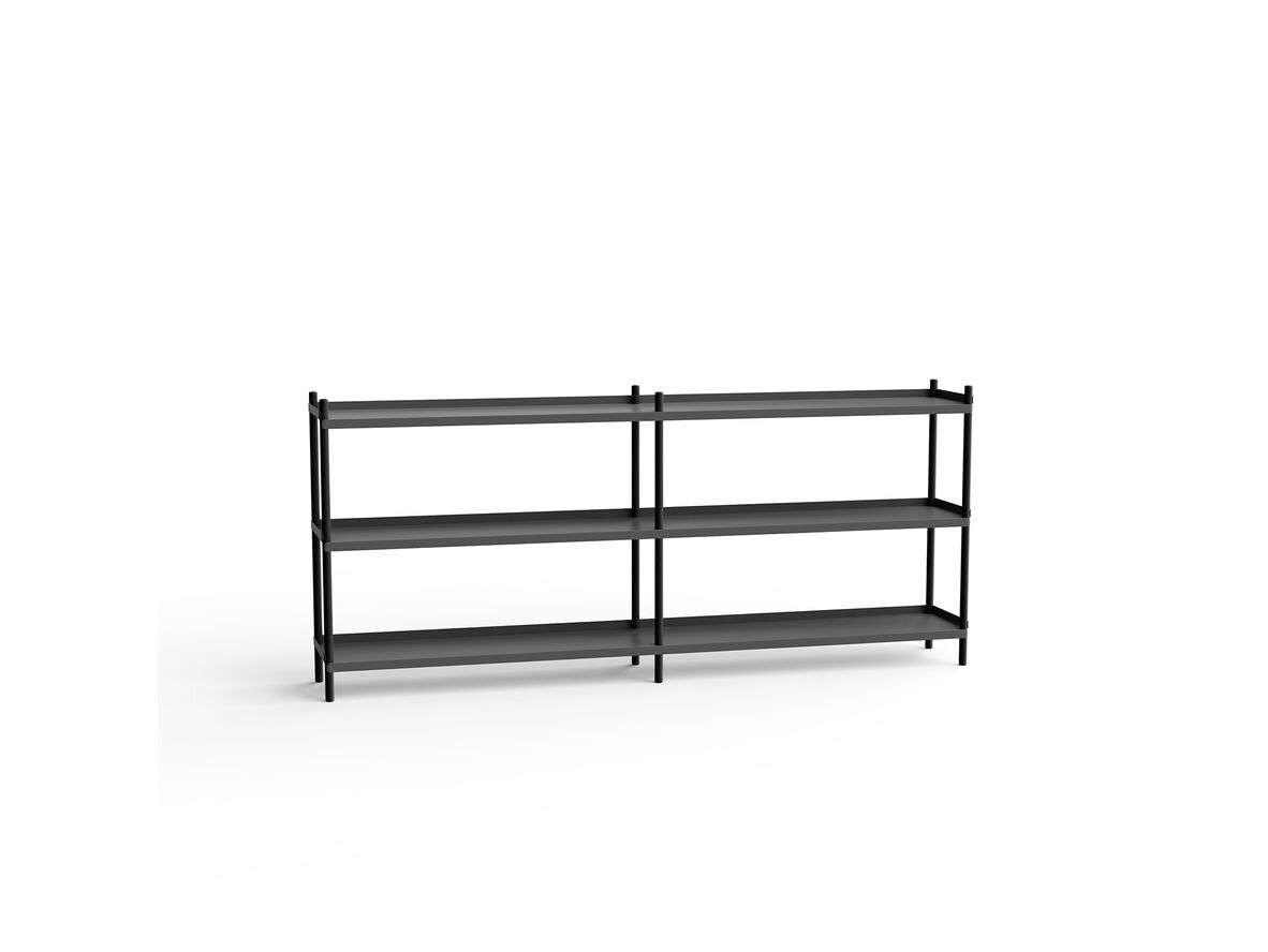 NINE – Bolt Shelving 2000 3 Shelves Black Anthracite NINE