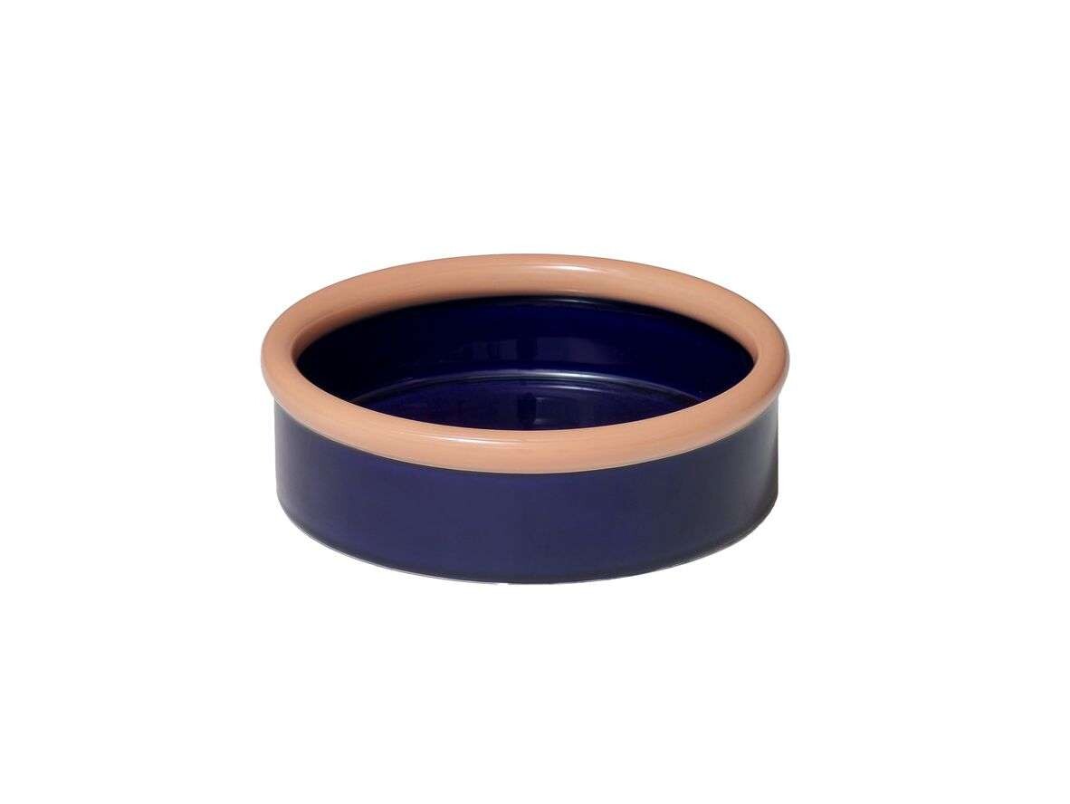 NINE – Rod Bowl Ceramic H70xØ233 Coral/Dark Blue NINE