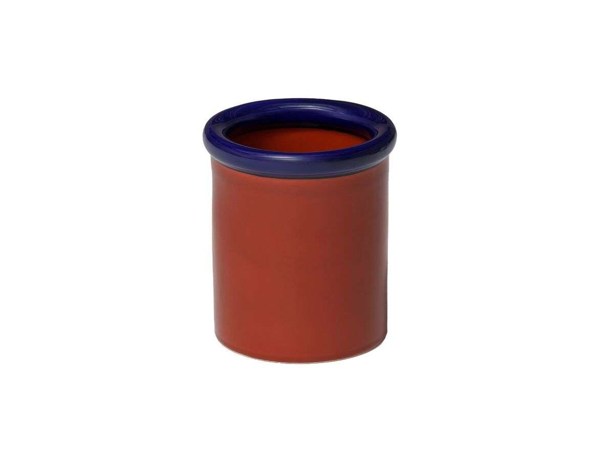 NINE – Rod Pot Ceramic H175xØ153 Dark Blue/Terracotta NINE