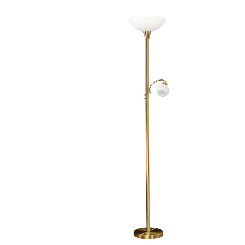 Lindby – Elaina Golvlampa Brass/White