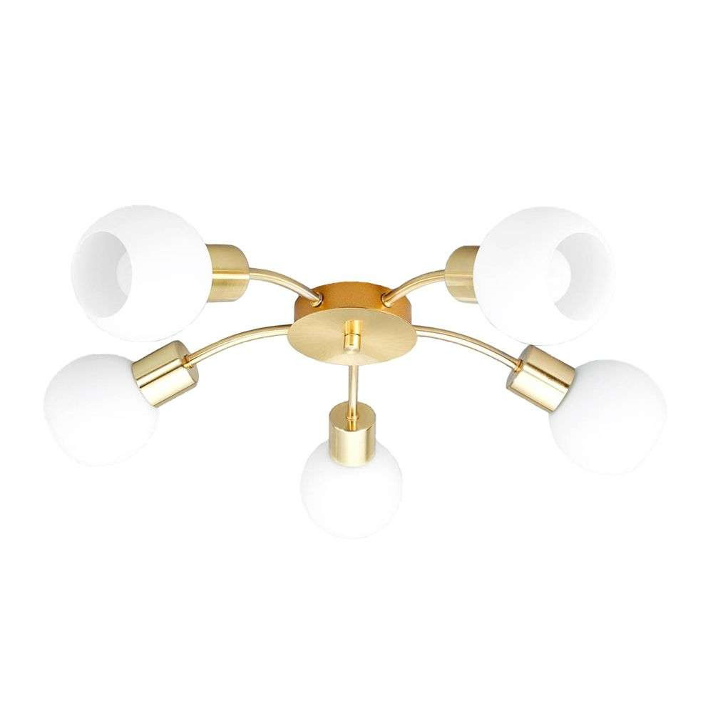 Lindby Elaina 5 LED Loftlampe Brass