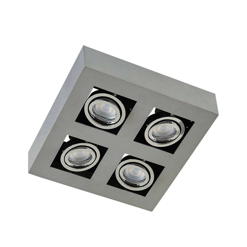 Arcchio – Vince 4 Plafond Square Silvergrey