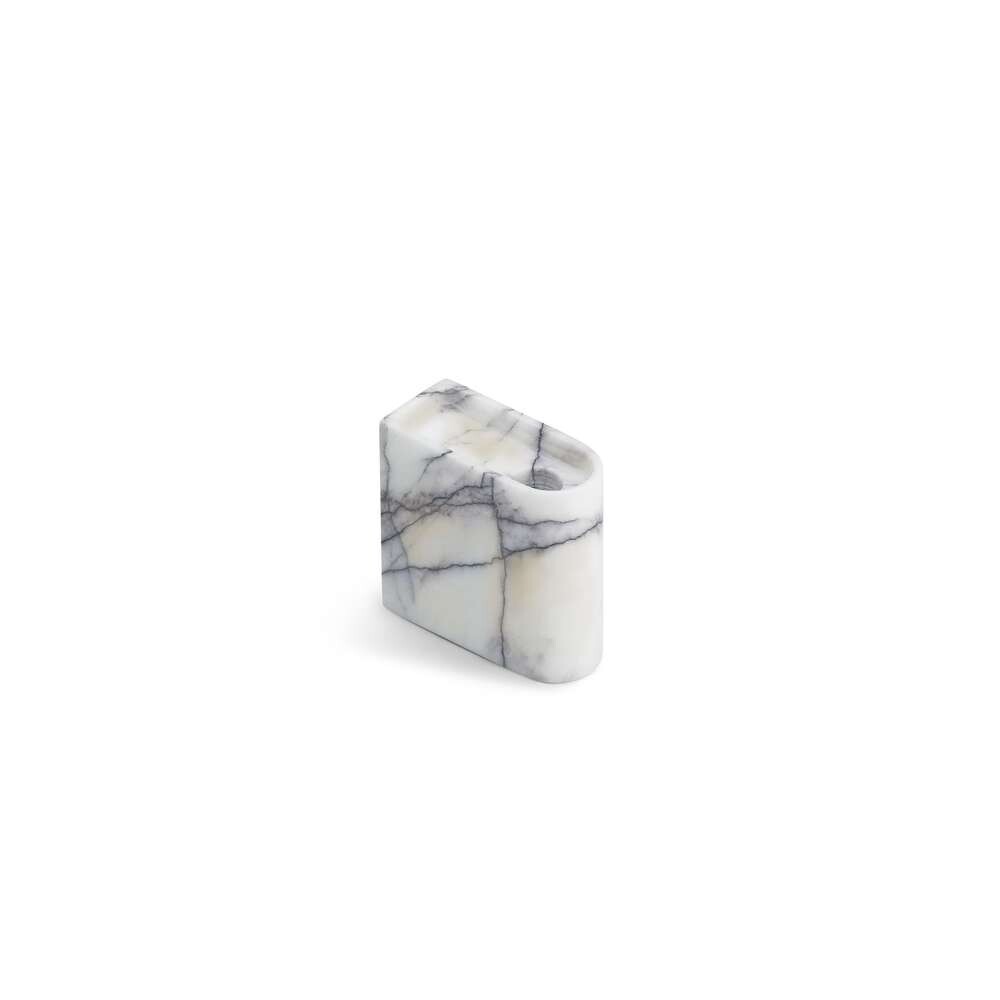 Northern – Monolith Candle Holder Low Mixed White Marble