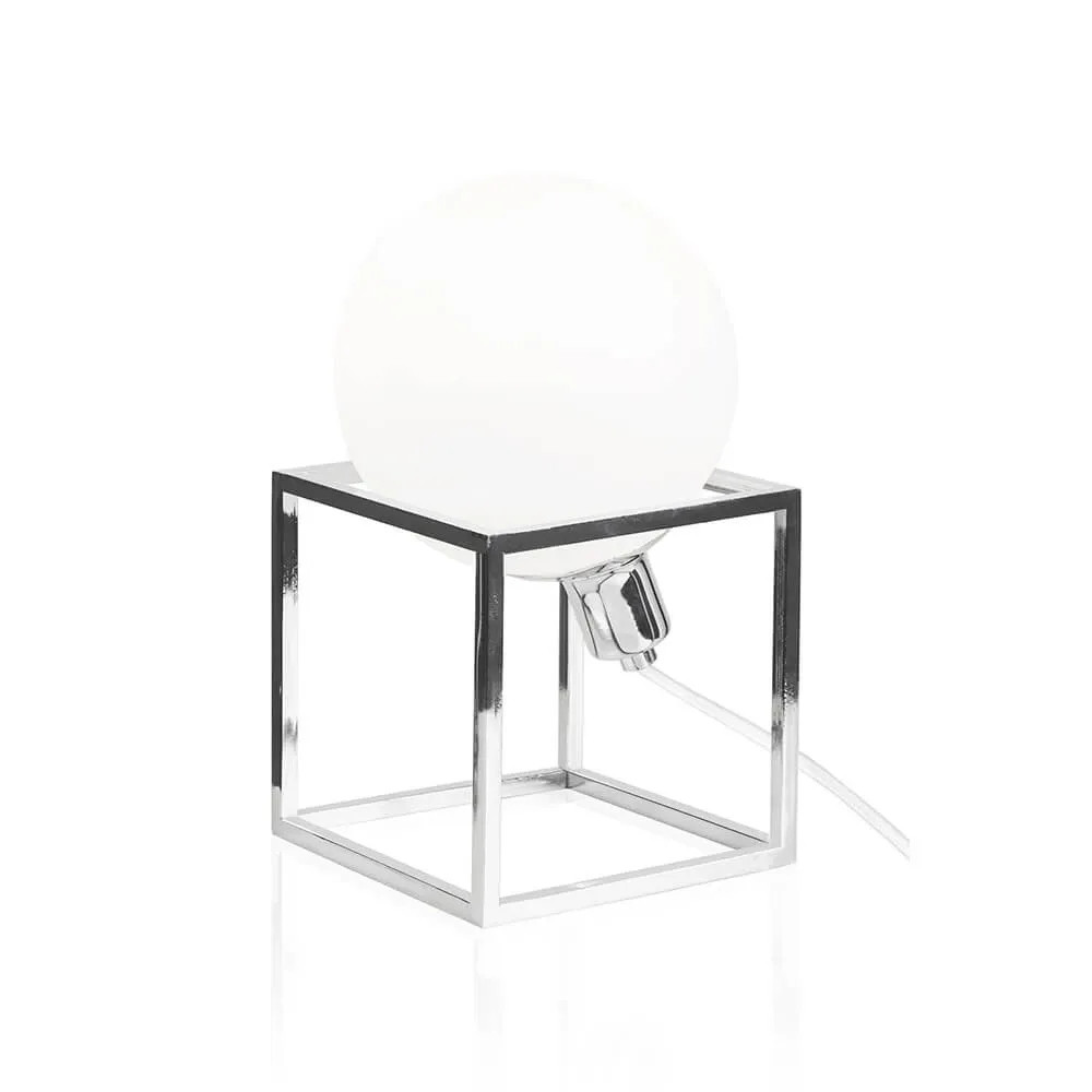 Globen Lighting – Cube Bordlampe Chrome