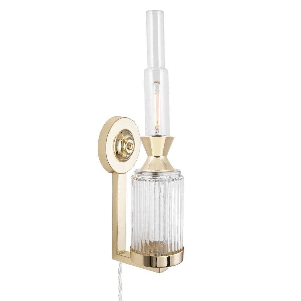 Globen Lighting – Ester Vägglampa Clear/Brass