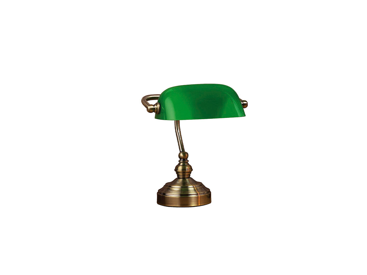 Markslöjd – Bankers Bordslampa 25 cm Oxide/Green Markslöjd