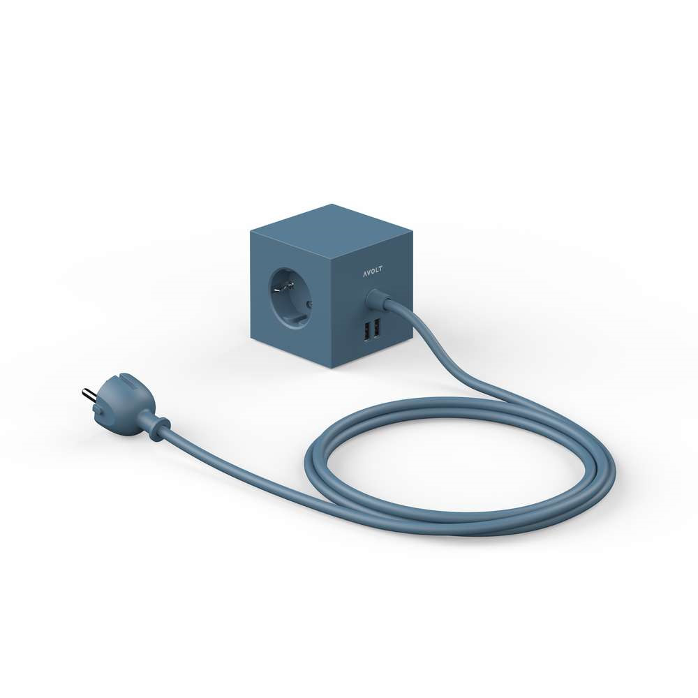 Avolt – Square 1 USB A & Magnet 1,8m Ocean Blue