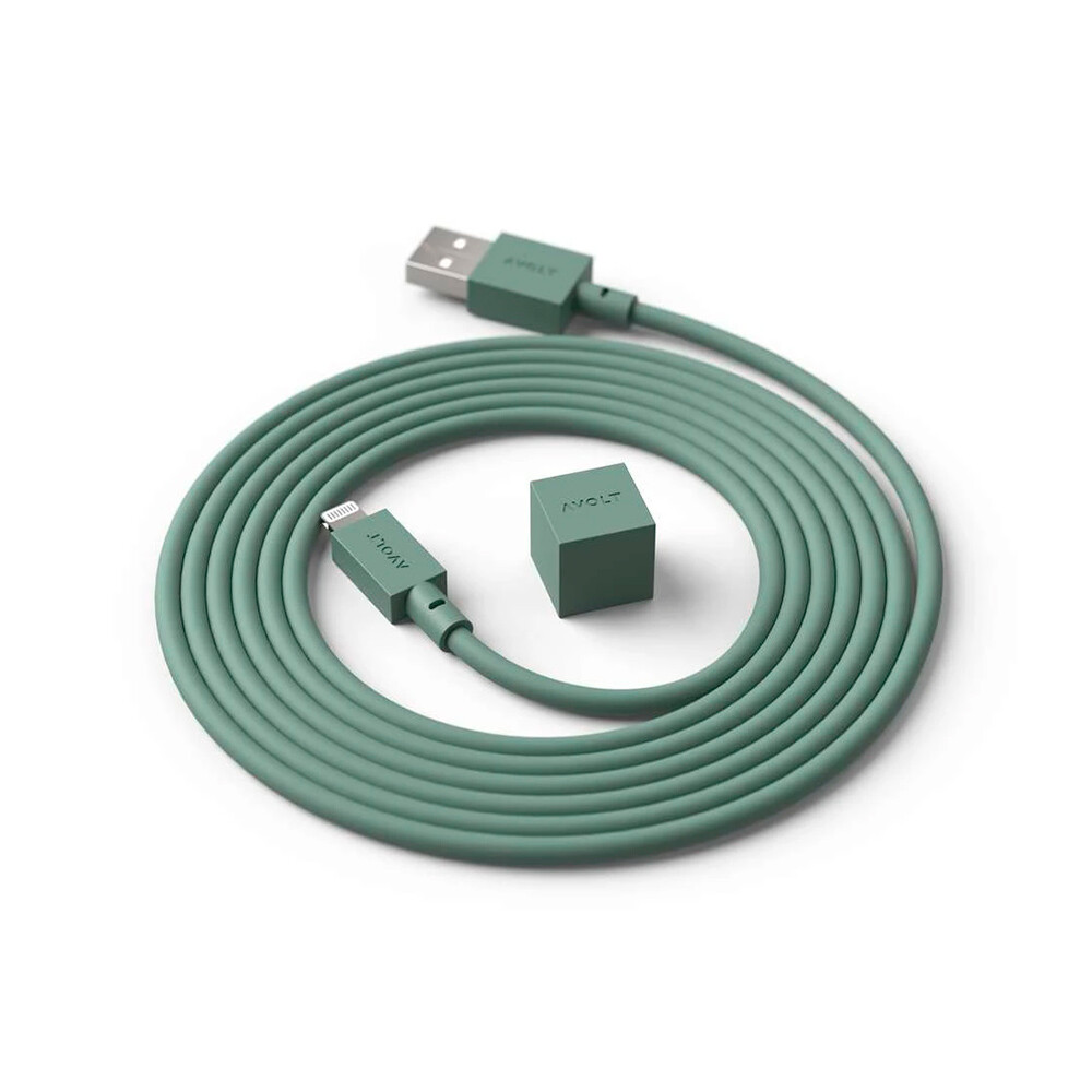 Avolt – Cable 1 USB A 1,8m Oak Green