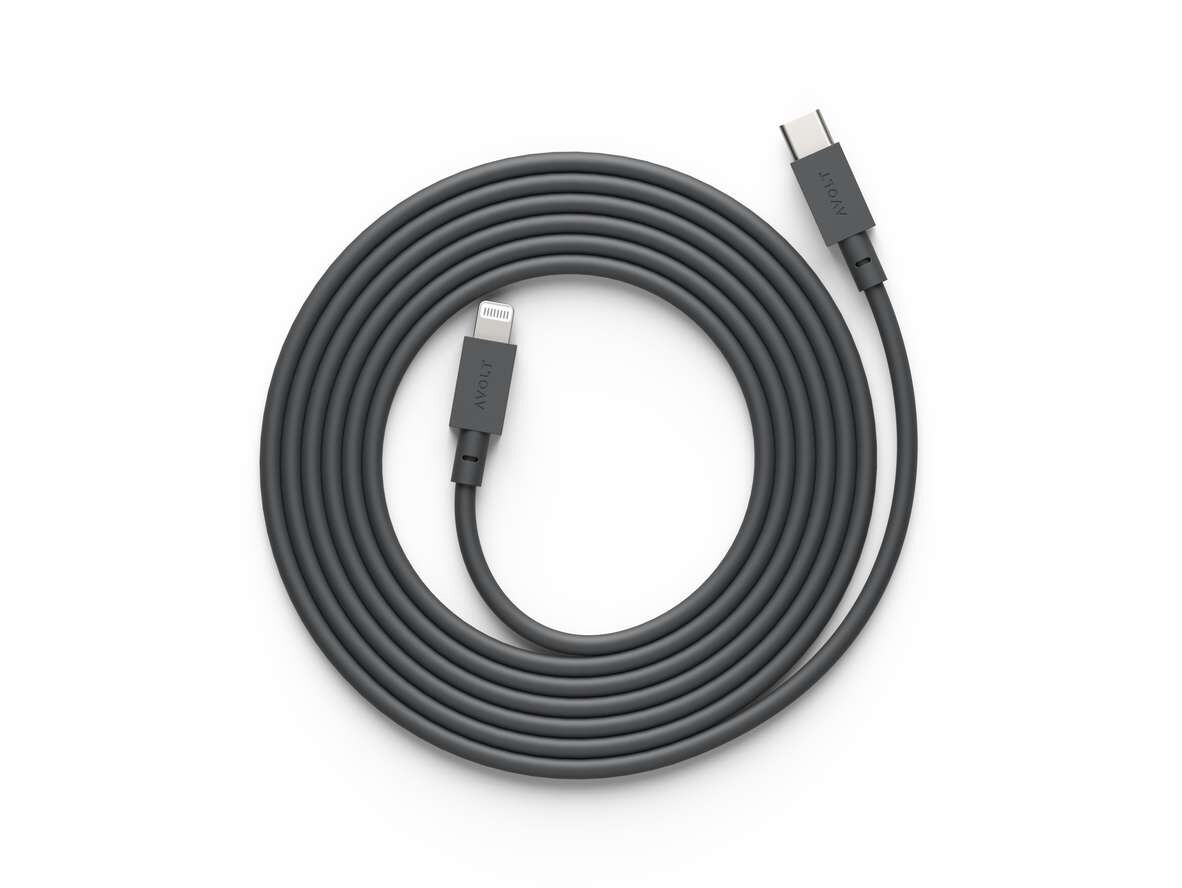 Avolt Stikdåser - Cable 1 USB-C to Lightning 2m Stockholm Black Avolt