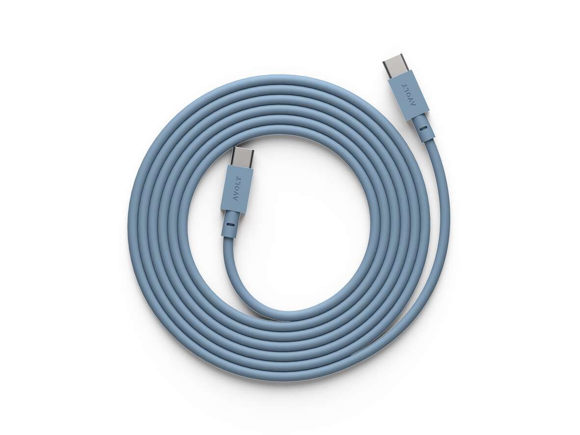 Avolt Stikdåser - Cable 1 USB-C to USB-C 2m Shark Blue Avolt