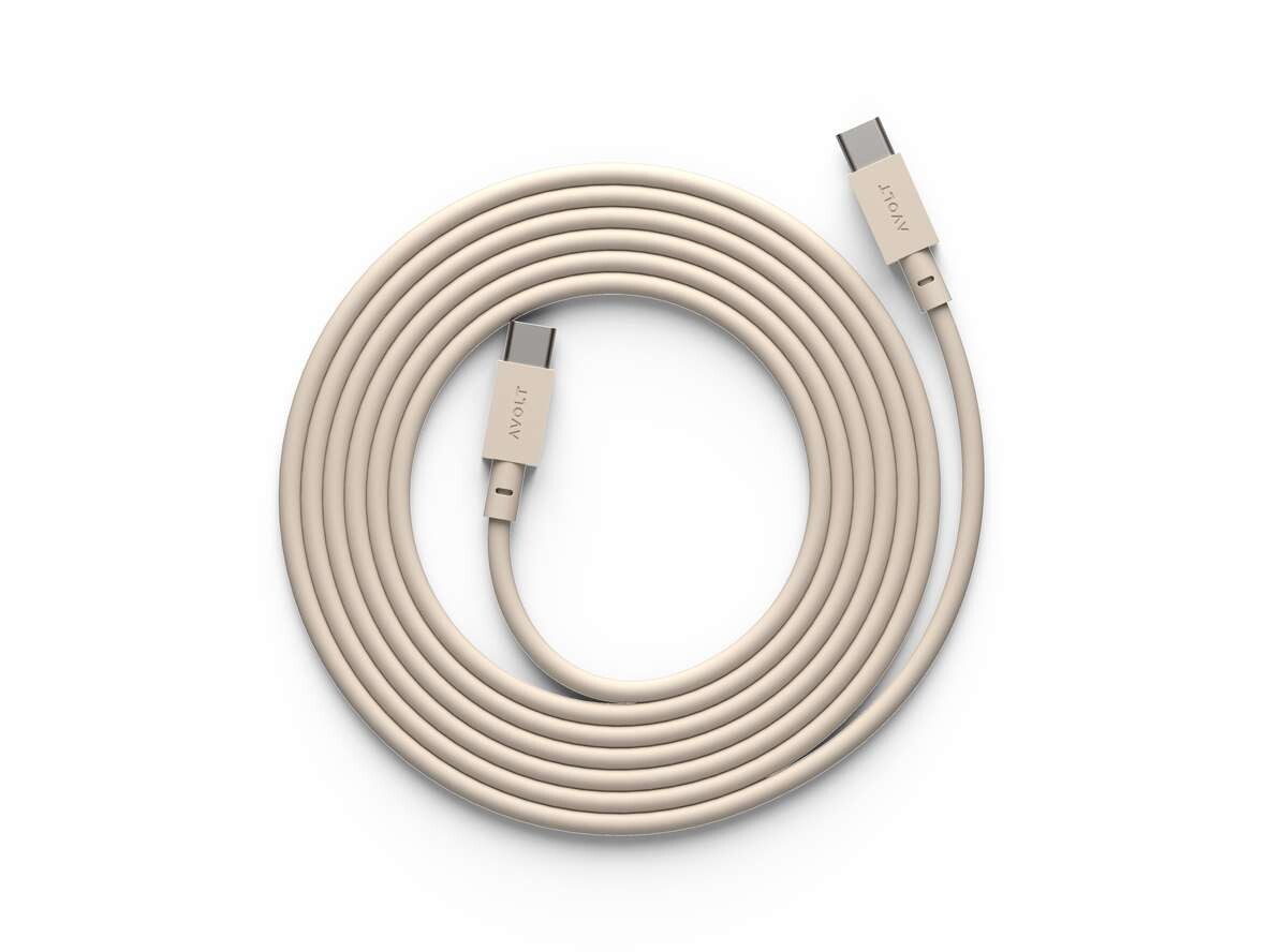 Avolt Stikdåser - Cable 1 USB-C to USB-C 2m Beige Avolt