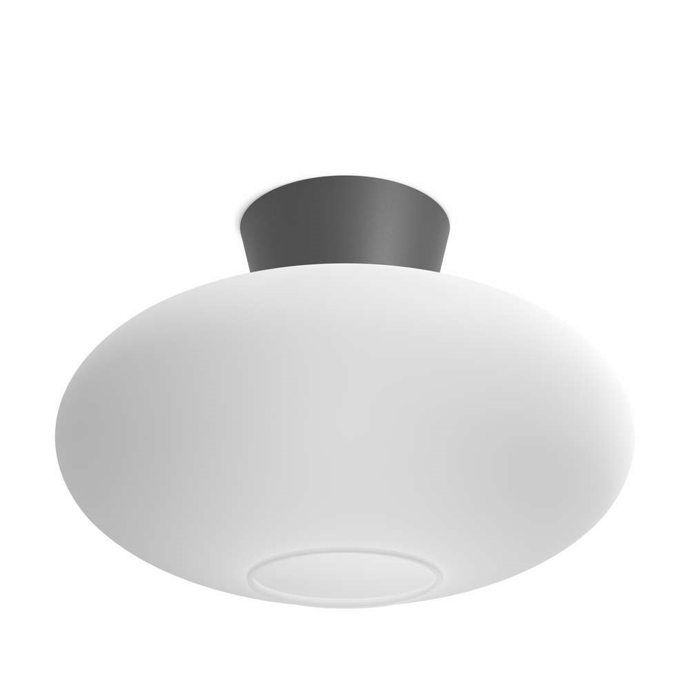 Belid – Bullo Plafond XL Ø38 Oxid Grey/Opal