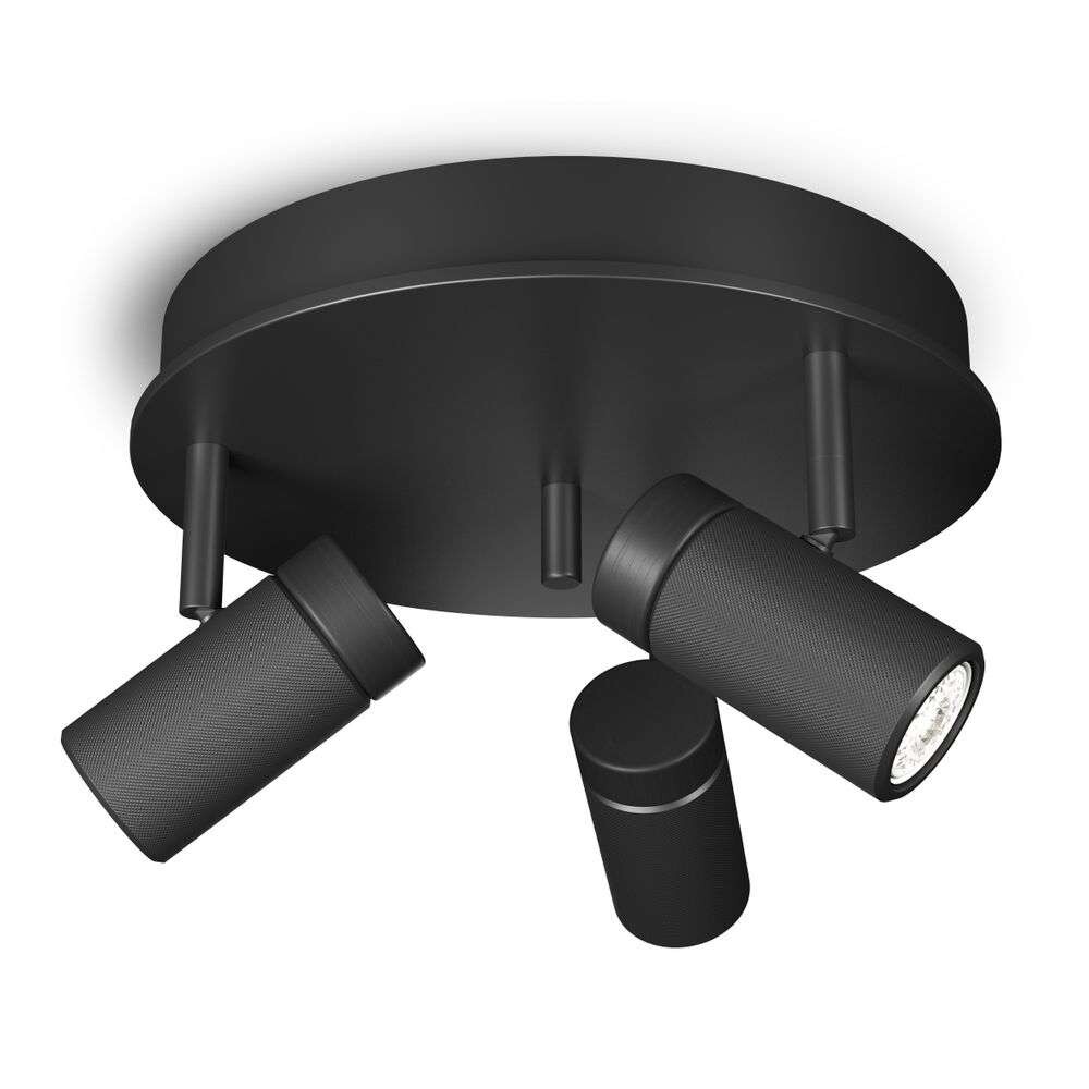 Herstal – Holder 3 Round Loftlampe Black