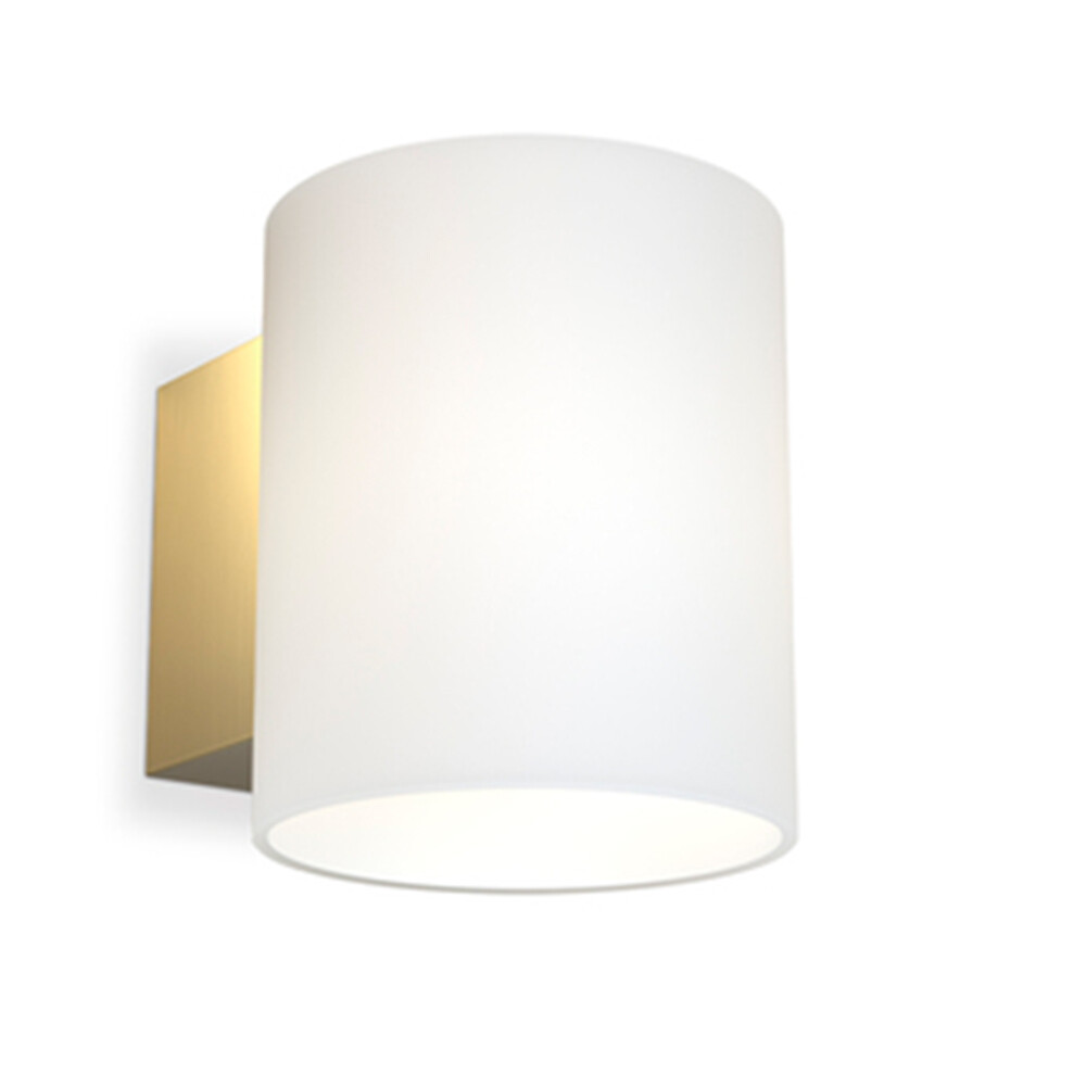 Herstal - Evoke Wall Lamp IP44 Small Satin Brass/Opal